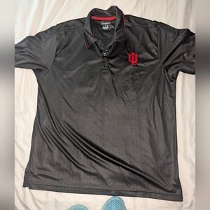 Champion Men's Large Black Indiana Hoosiers Short Sleeve Performance Polo Shirt